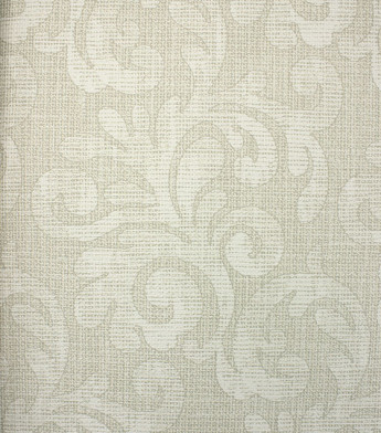 PÁG. 20 - Papel de Parede Vinílico New Naturae (Italiano) - Arabesco (Bege/ Off-White/ Detalhes com Trama de Tecido)