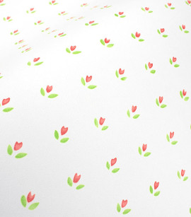 PÁG. 25 - Papel de Parede Vinílico Fragrant Roses (Chinês) - Florzinhas (Rosa Antigo/ Verde/ Branco)