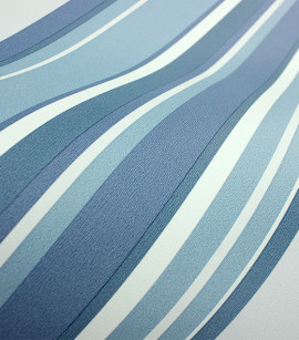 PÁG. 27 - Papel de Parede Vinílico Classic Stripes (Americano) - Listras (Tons de Azul)