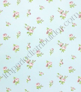 PÁG. 28 - Papel de Parede Vinílico English Florals (Inglês) - Flores Miúdas (Azul/ Tons de Rosa)