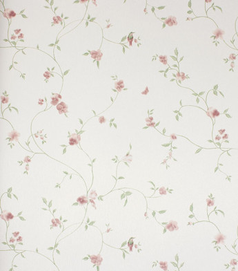 PÁG. 39 - Papel de Parede Vinílico Fragrant Roses (Chinês) - Floral Delicado (Malva/ Verde/ Bege Claro)