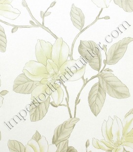 PÁG. 44 - Papel de Parede Vinílico English Florals (Inglês) - Floral Aquarelado (Tons de Bege/ Detalhes com Brilho)