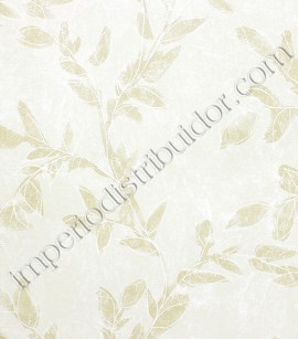 PÁG. 47 - Papel de Parede Vinílico English Florals (Inglês) - Folhagem Artística (Tons de Bege)