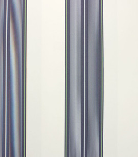 PÁG. 51 - Papel de Parede Vinílico Classic Stripes (Americano) - Listras (Tons de Azul/ Off-White/ Verde)