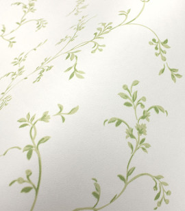 PÁG. 62 - Papel de Parede Vinílico Fragrant Roses (Chinês) - Arabesco (Verde/ Branco)