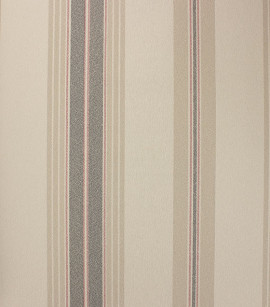 PÁG. 70 -  Papel de Parede Vinílico Classic Stripes (Americano) - Listras (Tons de Bege Acinzentado/ Cinza Escuro/ Vinho)