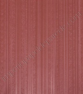 PÁG. 83 - Papel de Parede Vinílico Classic Stripes (Americano) - Listras com Efeito Amassado (Vermelho Escuro/ Detalhes com Brilho)