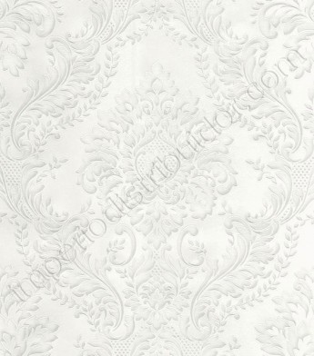 PÁG. 16 - Papel de Parede Adamascado Off-White (Brilho) - Coleção Tesori Italiani - Vinílico Lavável (Italiano)