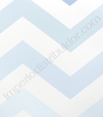 PÁG. 111 - Papel de Parede Chevron - Importado Lavável - Coleção Classic Designs (Tons de Azul/ Com Brilho)