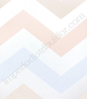 PÁG. 110 - Papel de Parede Chevron - Importado Lavável - Coleção Classic Designs (Tons Pastel/ Com Brilho)