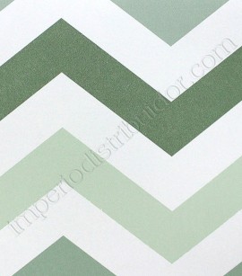 PÁG. 109 - Papel de Parede Chevron - Importado Lavável - Coleção Classic Designs (Tons de Verde/ Com Brilho)