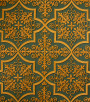 Papel de Parede Colonial Grade - Importado Lavável - Coleção Lord II (Verde/ Ocre)