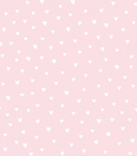 PÁG. 58 - Papel de Parede Infantil Coração Rosa com Brilho - Coleção Fofura Baby - Vinílico Importado