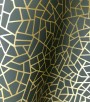 PÁG. 06 - Papel de Parede Craquelê Cinza Escuro (Brilho Laminado em Dourado) - Coleção Neo Geometric - Semi-Vinílico