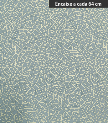 PÁG. 10 - Papel de Parede Craquelê Cinza (Brilho Laminado em Prata) - Coleção Neo Geometric - Semi-Vinílico