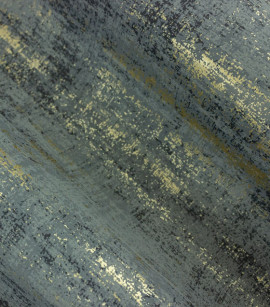 PÁG. 24 - Papel de Parede Efeito Textura Grafite e Dourado Brilho - Coleção Avalon 1 - Vinílico Importado