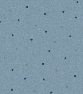 PÁG. 43 - Papel de Parede Infantil Estrelas Azul Jeans - Coleção Fofura Baby - Vinílico Importado