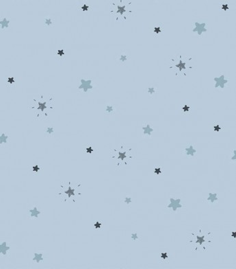 PÁG. 25 - Papel de Parede Infantil Estrelas Azul - Coleção Fofura Baby - Vinílico Importado