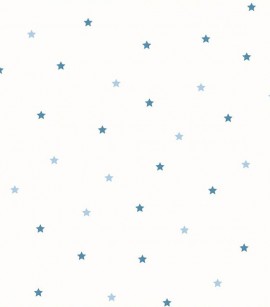 PÁG. 44 - Papel de Parede Infantil Estrelas Azul e Branco - Coleção Fofura Baby - Vinílico Importado