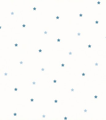 PÁG. 44 - Papel de Parede Infantil Estrelas Azul e Branco - Coleção Fofura Baby - Vinílico Importado