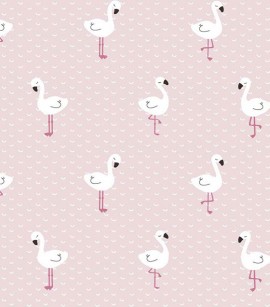 PÁG. 16 - Papel de Parede Infantil Flamingos Rosa Leve Glitter - Coleção Fofura Baby - Vinílico Importado