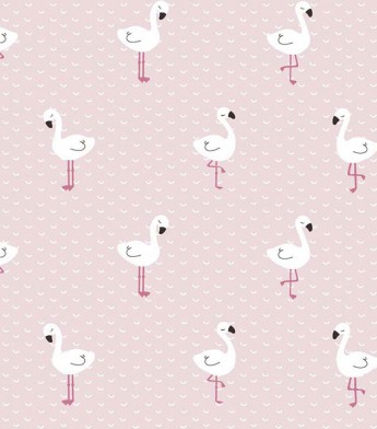 PÁG. 16 - Papel de Parede Infantil Flamingos Rosa Leve Glitter - Coleção Fofura Baby - Vinílico Importado