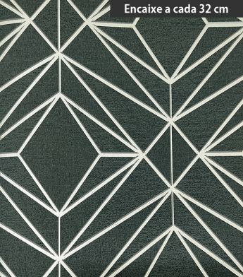 PÁG. 01 - Papel de Parede Geométrico Cinza Escuro (Brilho Laminado em Prata) - Coleção Neo Geometric - Semi-Vinílico