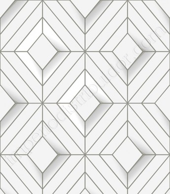 PÁG. 32 - Papel de Parede Geométrico Losango Branco (Com textura) - Coleção Star - Vinílico Lavável (Francês)