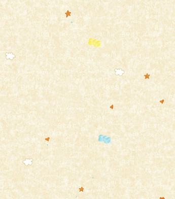 PÁG. 64 - Papel de Parede Nuvens e Estrelas Bege - Coleção Hello Kids - Vinílico Importado