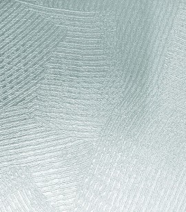 PÁG. 05 - Papel de Parede Textura Espatulado Prata Azulado (Brilho) - Coleção Vip - Vinílico